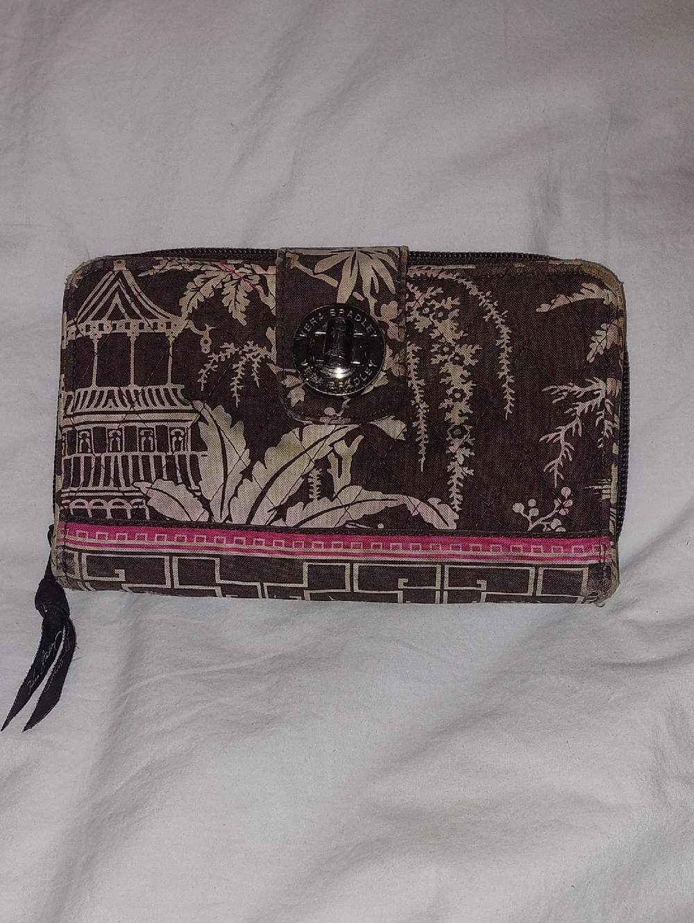 Vera Bradley Retired Imperial Toile Quilted Turn Lock Wallet
